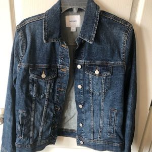 NWT Dark Jean Jacket size Large